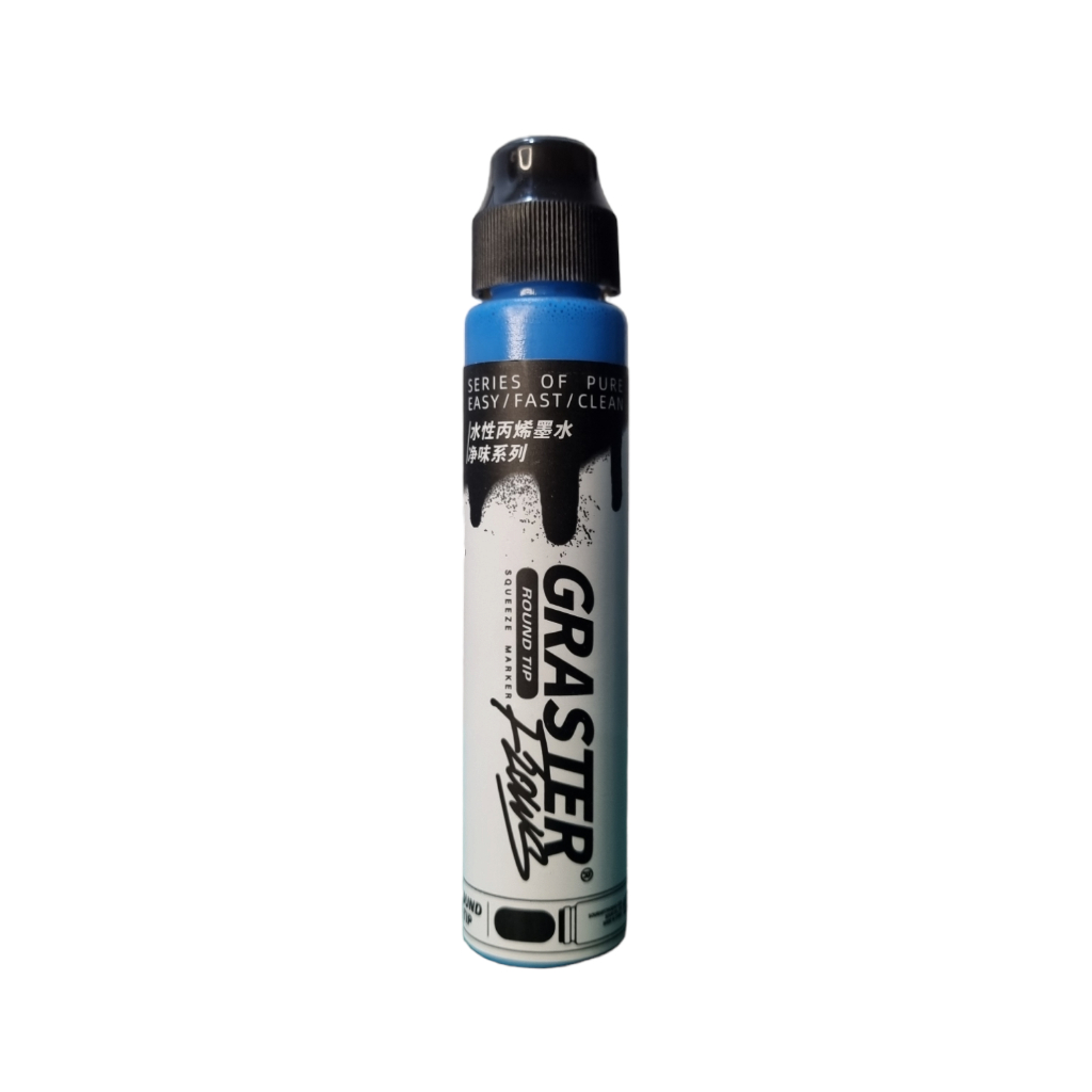 GRASTER Squeeze Mop Marker “PURE FLOWS” 10mm 30ml GLACIER BLUE | Shopee ...