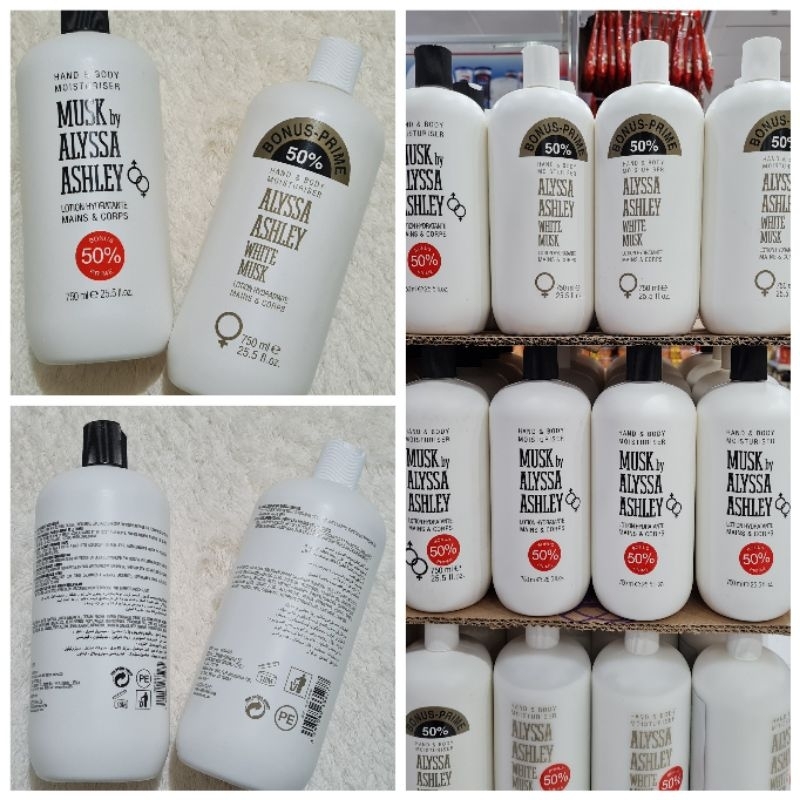 Alyssa Ashley Musk Hand and Body Moisturiser 750ml Shopee