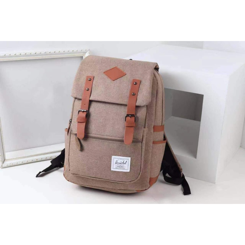 Herschel Women's Backpack Canvas Solid Color Backpack Large Capacity
