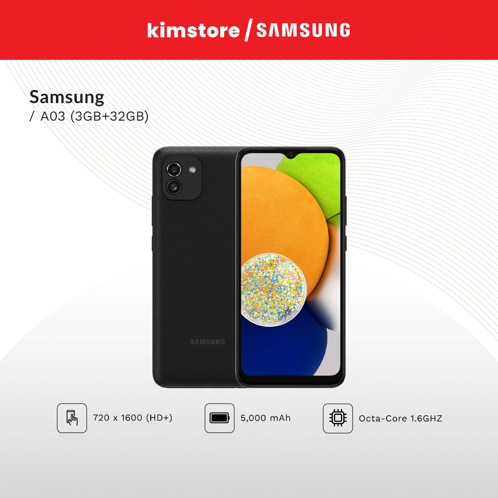 Samsung Galaxy A03 A035FD 32GB Black | Shopee Philippines
