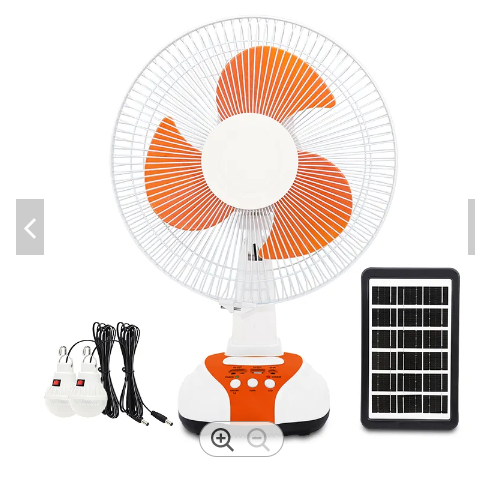 Solar Fan DC Fan Large Wind Portable Fan Desktop 12' Rechargeable Fan ...