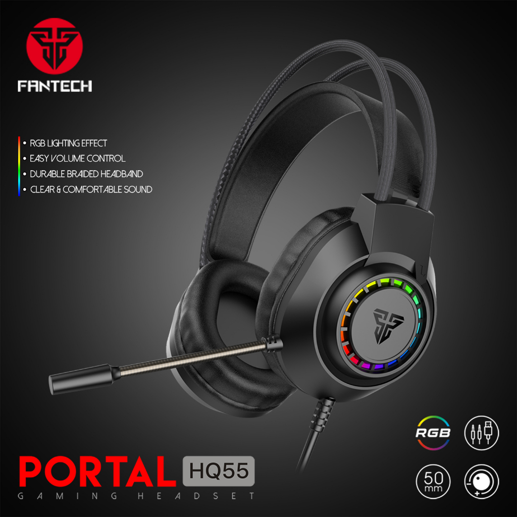 Fantech Portal HQ55 with RGB Lighting Effect & Easy Volume Control ...