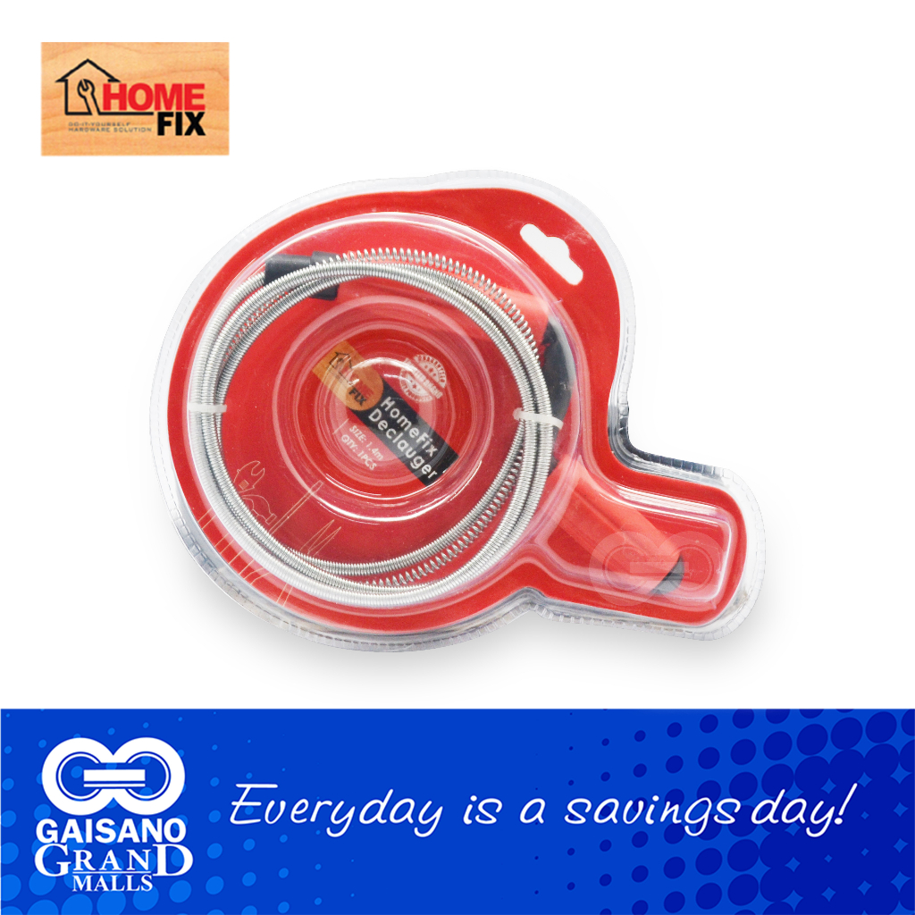 HOMEFIX 1.4m Declogger Spring Wire Rod Sink/Drain Cleaner, Clog Remover ...