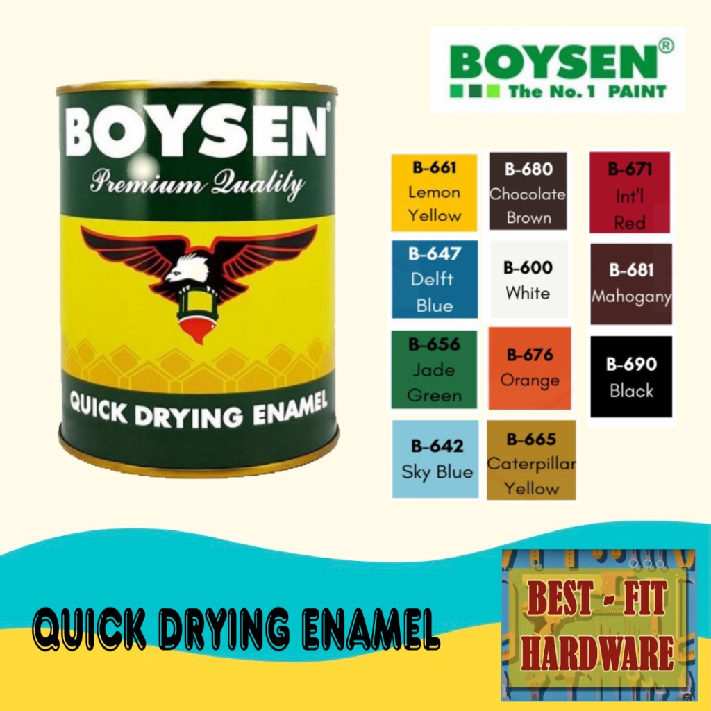 BOYSEN QDE 1/4 LITER - QUICK DRYING ENAMEL | Shopee Philippines