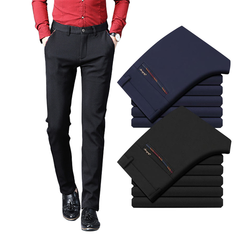 men's casual Korean Plain Comfortable Fashion Casual Men's Suit Pants ...