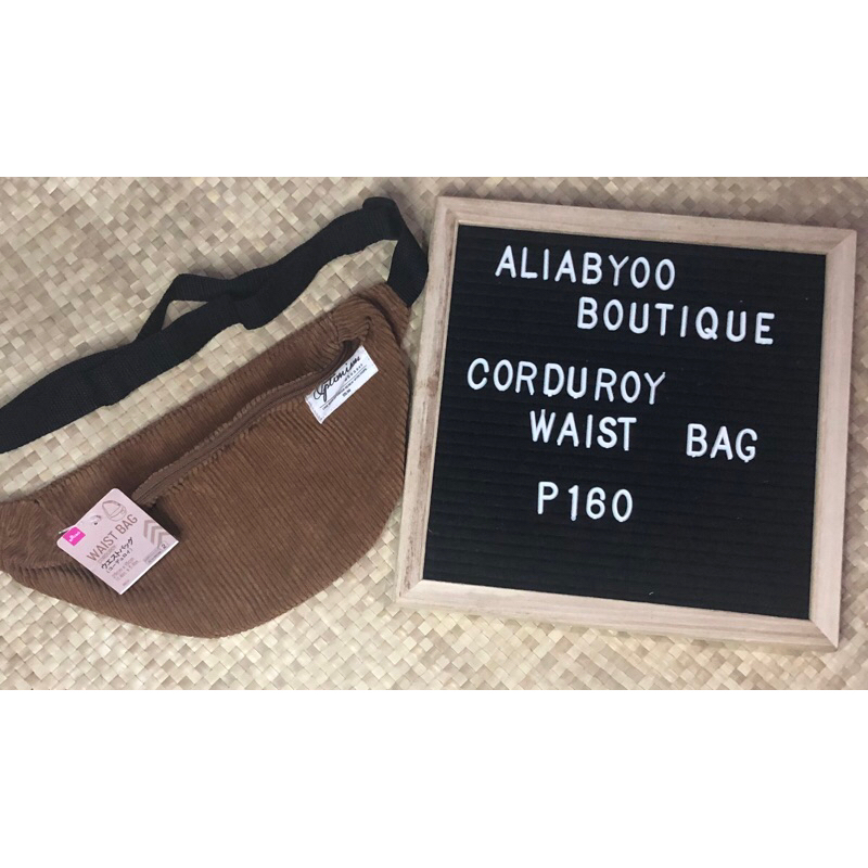 Daiso Corduroy Belt Bag from Japan Shopee Philippines