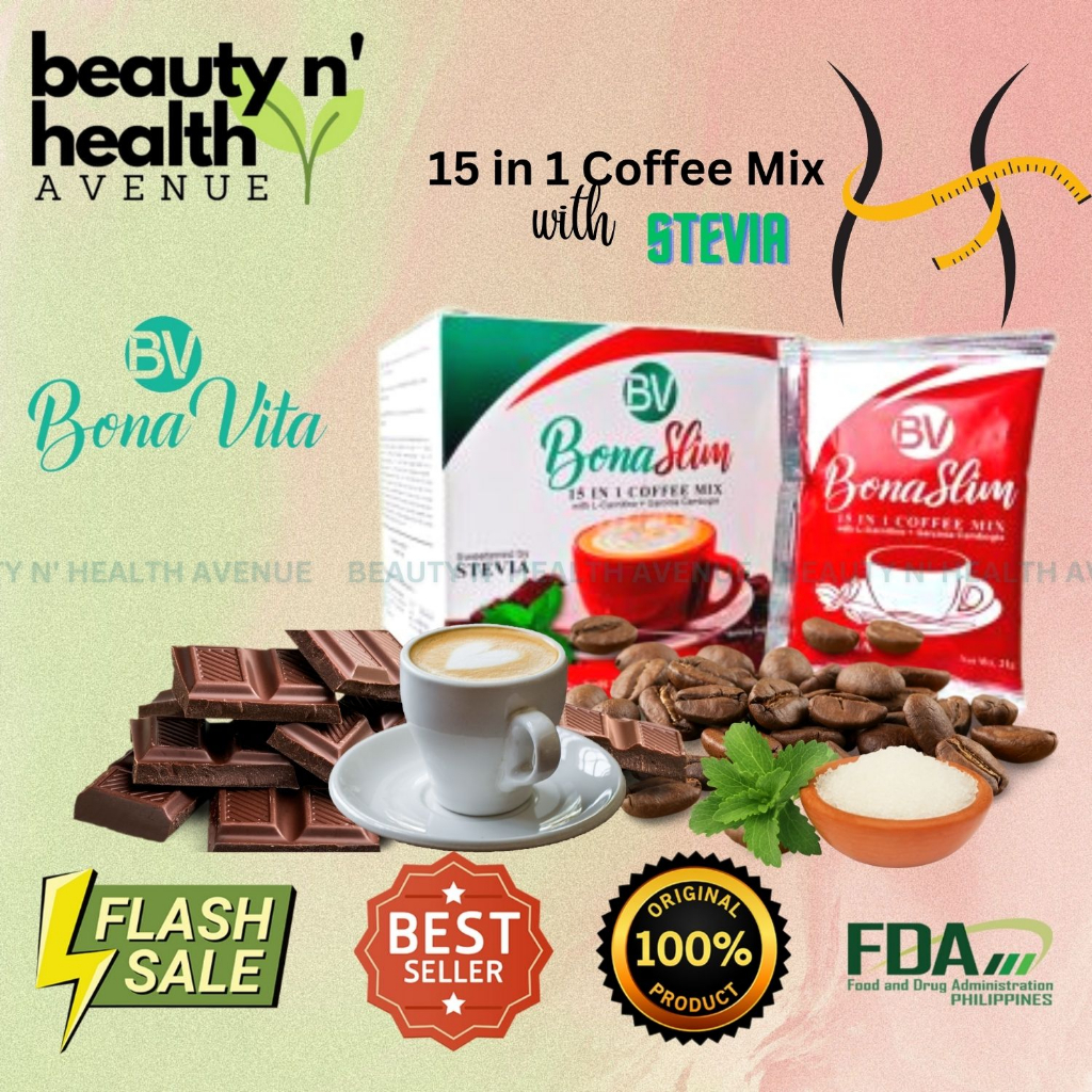 BONA SLIM 15 in 1 Coffee Mix ( 10 Sachets ) with LCarnitine + Garcinia