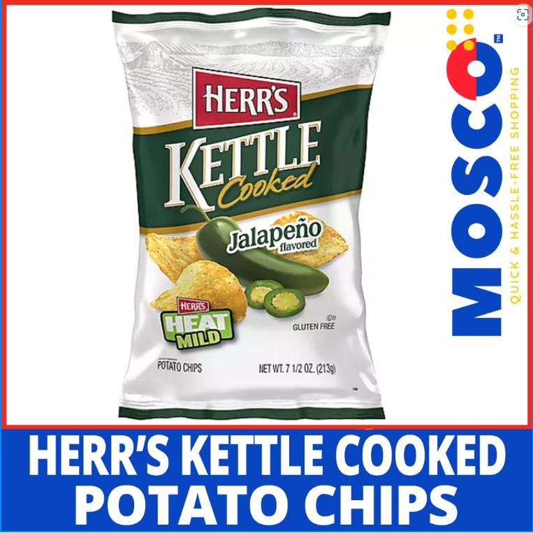 Herr's Heat Kettle Cooked Mild Jalapeno Flavored Potato Chips Shopee