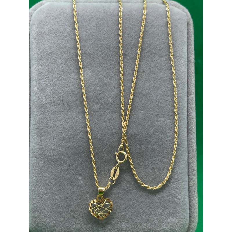 COD PAWNABLE 18K SAUDI GOLD NECKLACE W Pendant Shopee Philippines