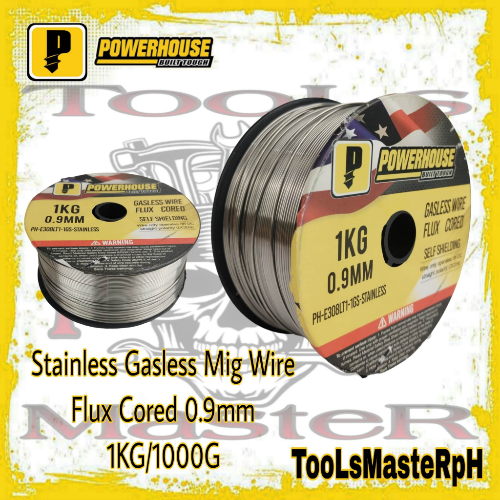 POWERHOUSE 0.9mm Gasless MIG Wire Flux Cored 1KG PH-E308LT1-1GS ...