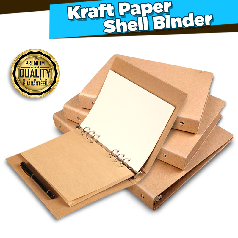 Kraft Paper Shell 6 Holes Binder A6 & 4 Holes A4 Size Shopee Philippines