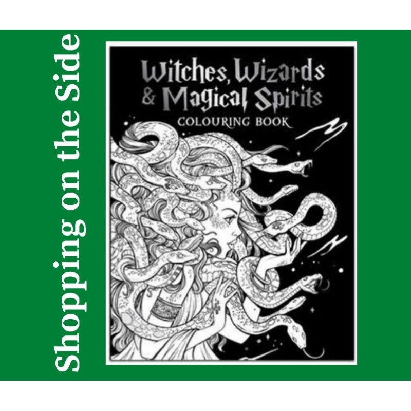 Witches, Wizards and Magical Spirits | Magical Creatures Adult Coloring ...