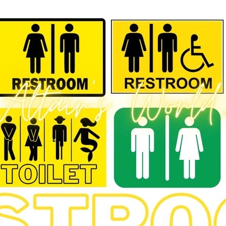 All Gender Restroom Signage | Toilet | CR Aesthetic Sign Laminated ...