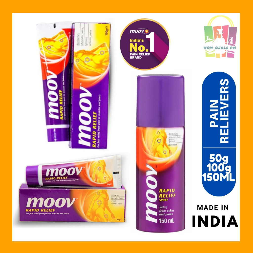 Moov Rapid Relief Pain Relievers 50g, 100g & 150ml Authentic & Original