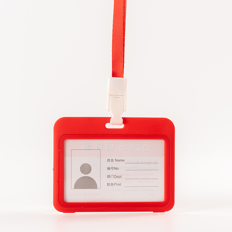 Work Card Plastic Waterproof Card Set Lanyard School Card Work Card