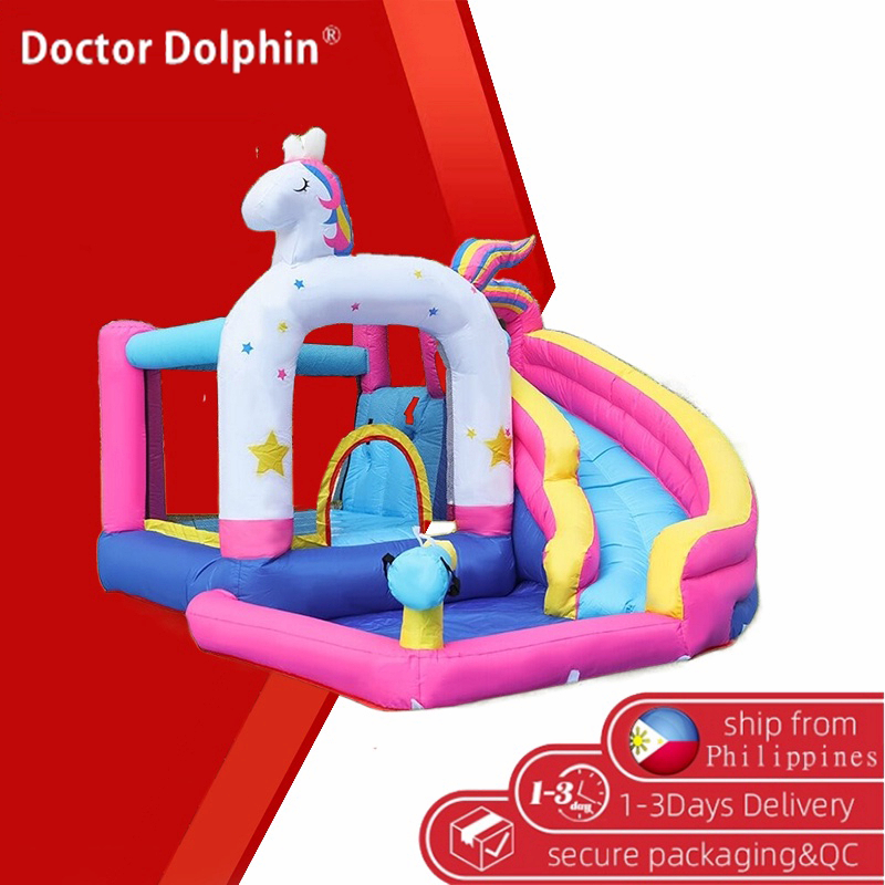 Inflatable Castle Children's Play pool Inflatable Slide Trampoline ...