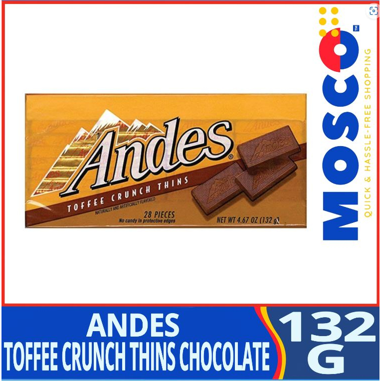 Andes Toffee Crunch Thins Chocolate 132g Shopee Philippines