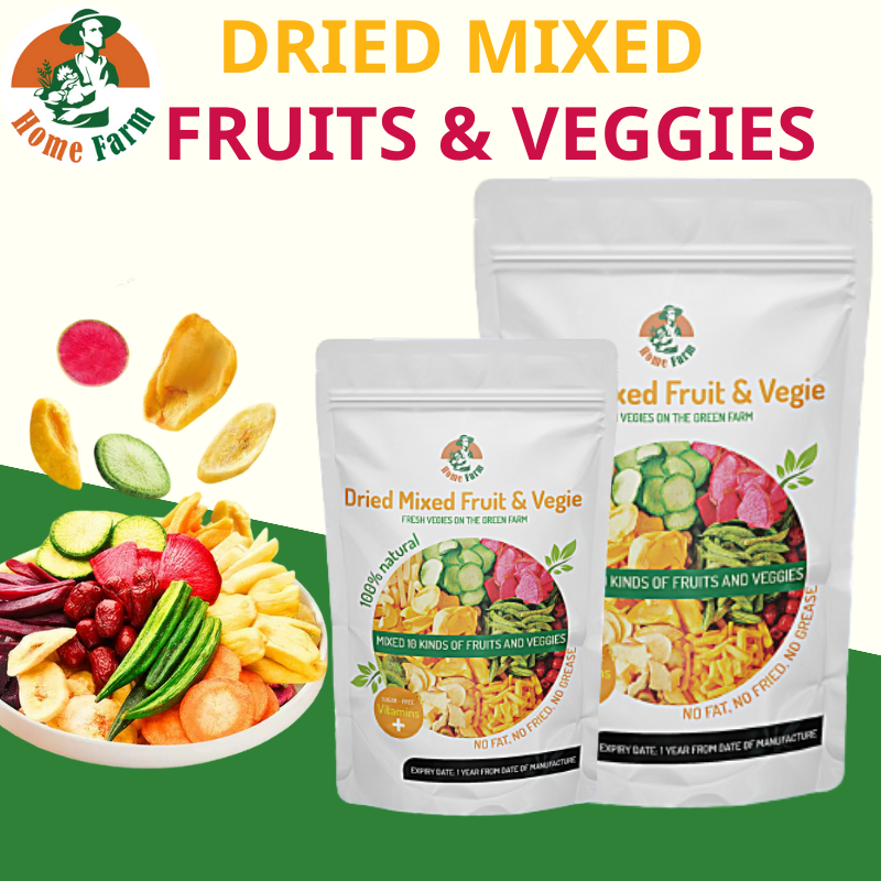Dried Fruits And Vegetables Snacks Mix Healthy 10 Types Crispy Fruits Mixed Veggies Chips