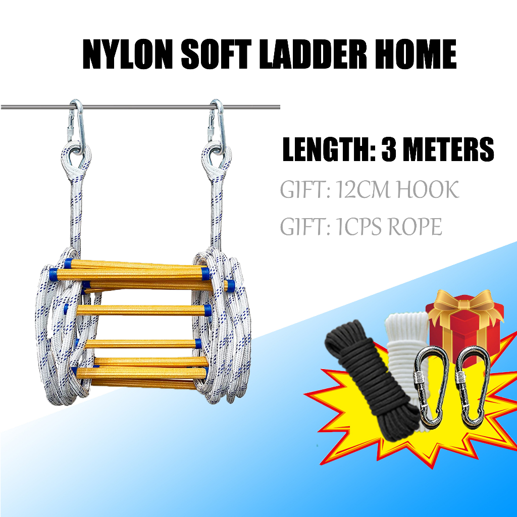 PH STOCK 3/5/10MResin Rope Ladder Fire Escape Rope Ladder Outdoor