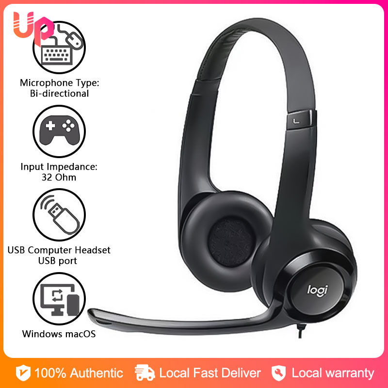 Logitech H390 Wired Headphones Noise Cancelling Headset Usb Computer Headphone With Microphone