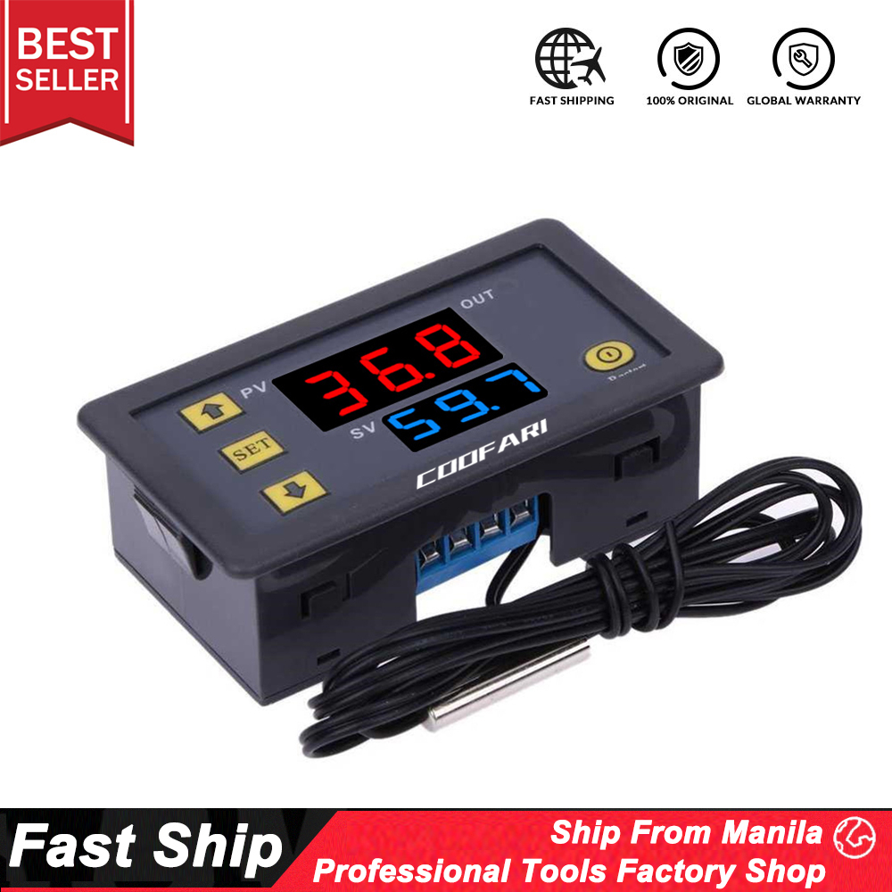 W3230 DC 12V 24V 110V220V AC Digital Temperature Controller LED