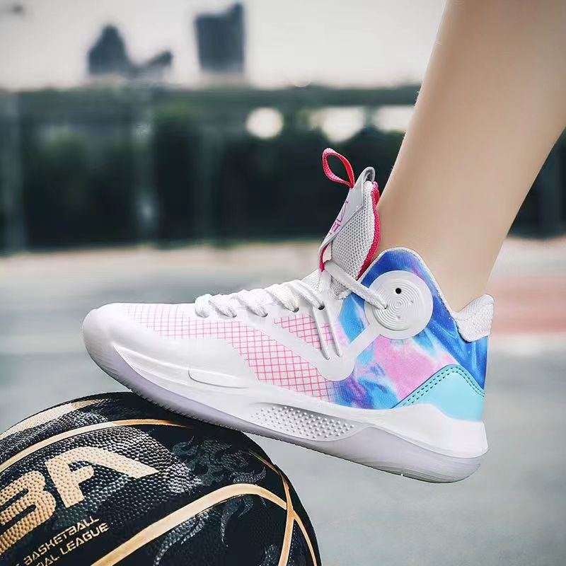 New rubber basketball shoes for kids girls high top sneakers for kids ...