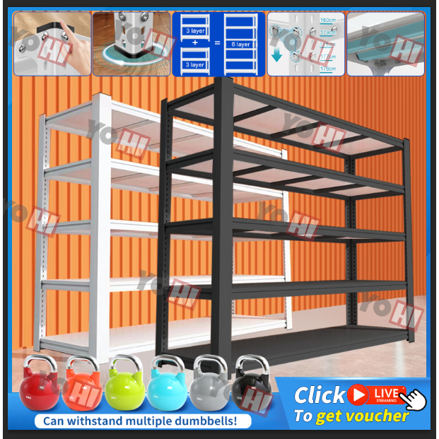 7/6/5 Layer 200*200 Steel Rack Metal Rack Boltless Rack Heavy Duty