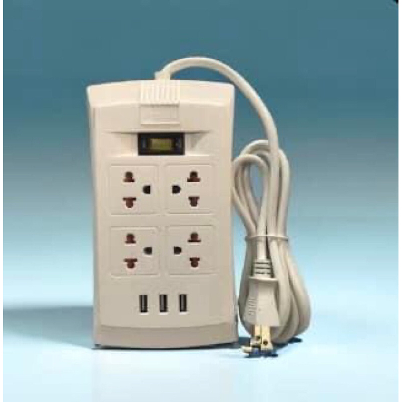 [On hand ]2 Meters 4 Ports 3 usb port Extension Chords Outlets Socket