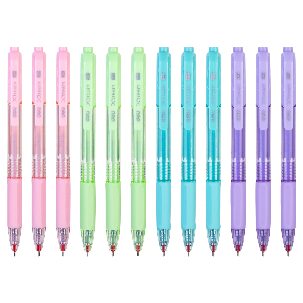 Deli Q199-bl Xtream Retractable Ballpoint Ballpen 0.7mm Blue 12pcs Box 