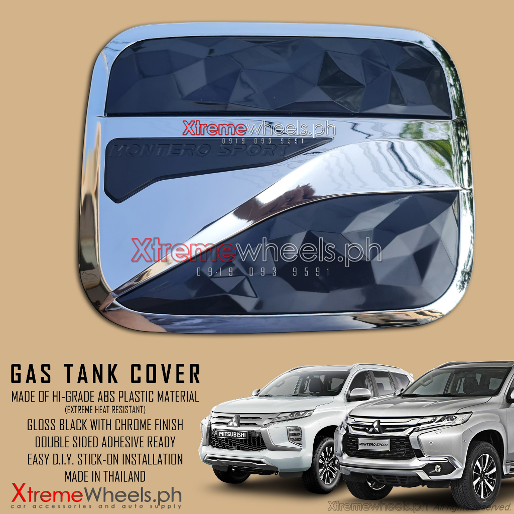 Montero Gen 3 and 3.5 2016 to 2025 Gas Tank Cover Thailand Made Black