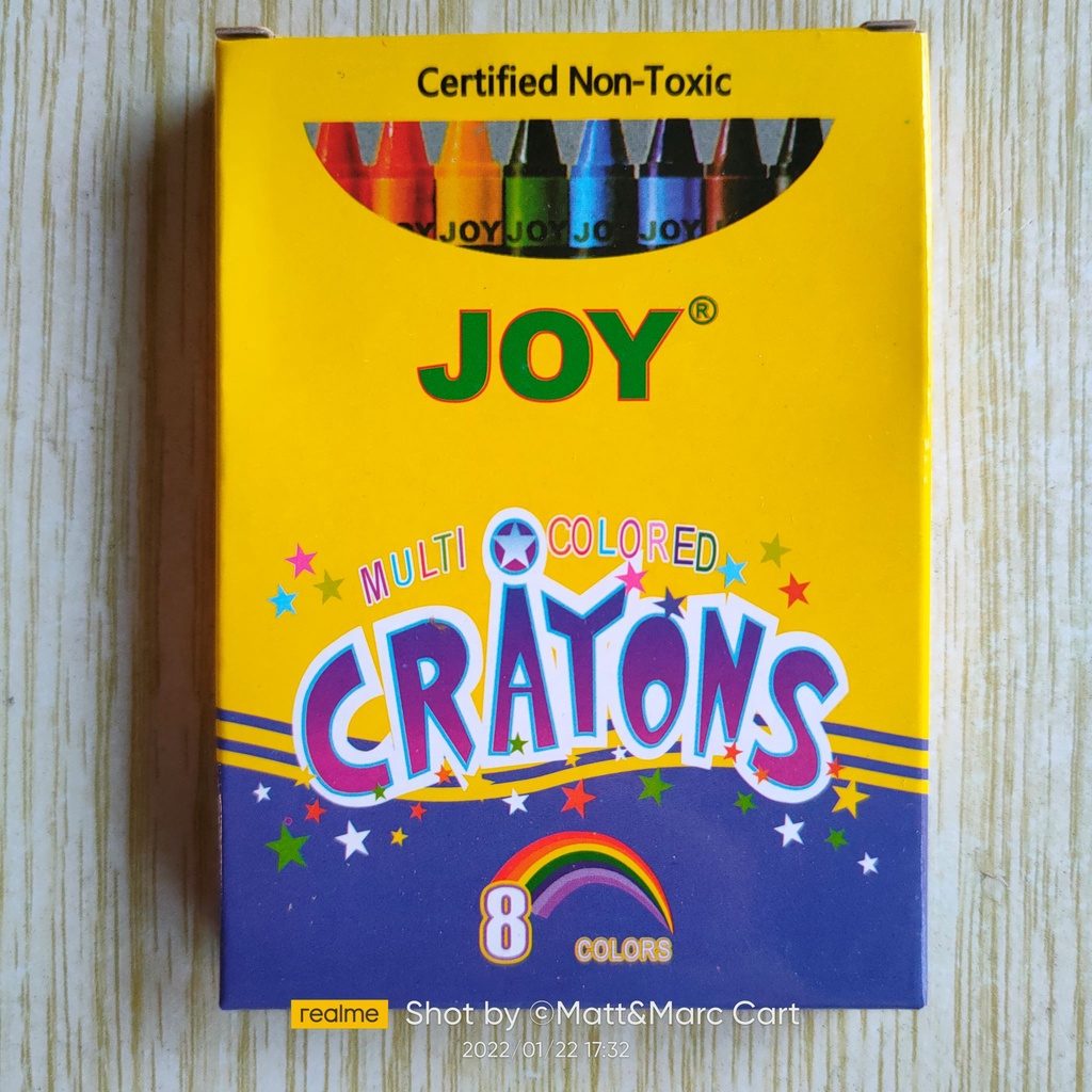8pcs/box original JOY Crayons assorted colors child painting school