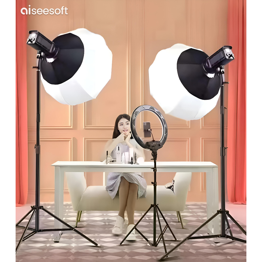 new Photoshoot LED Light Softbox Kit Photo Studio Photography Lighting
