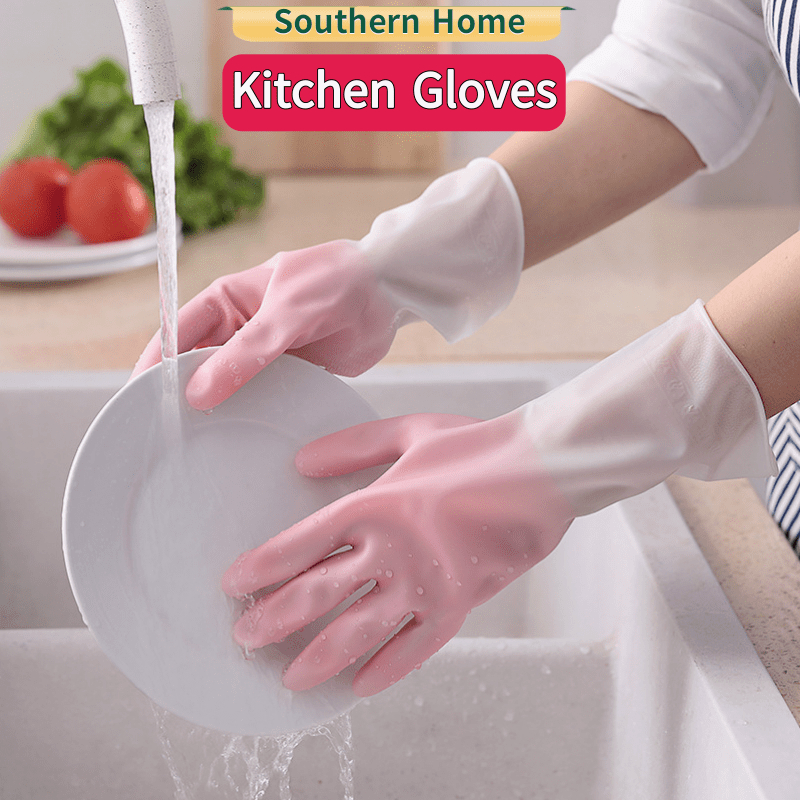 B92 COD Kitchen Dishwashing Waterproof Rubber Gloves for Washing Dishes