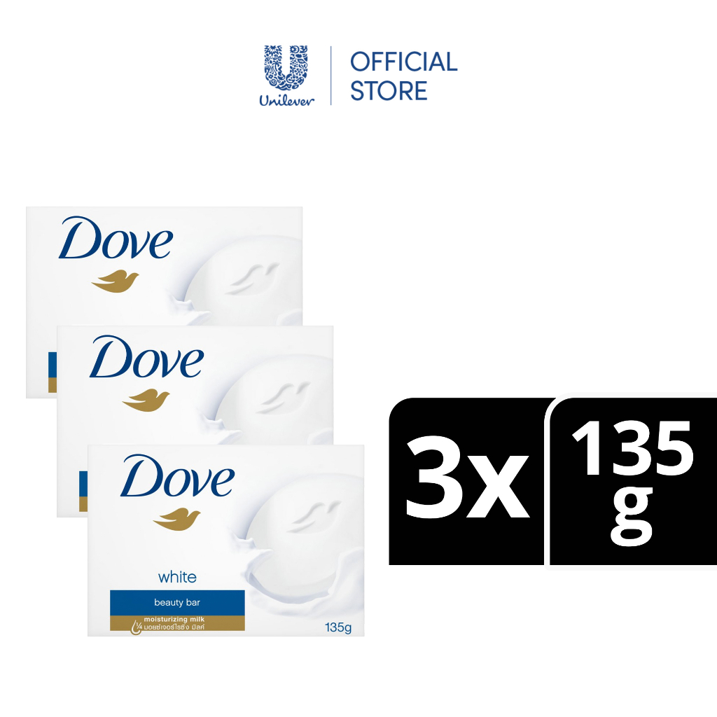 Dove Beauty Bar White 135g For Deep Nourishment Triple Value Pack