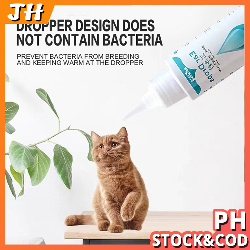 Pet Ear Mites Cleaner Odor Removal Ear Drops Dog Cat Eye Drops