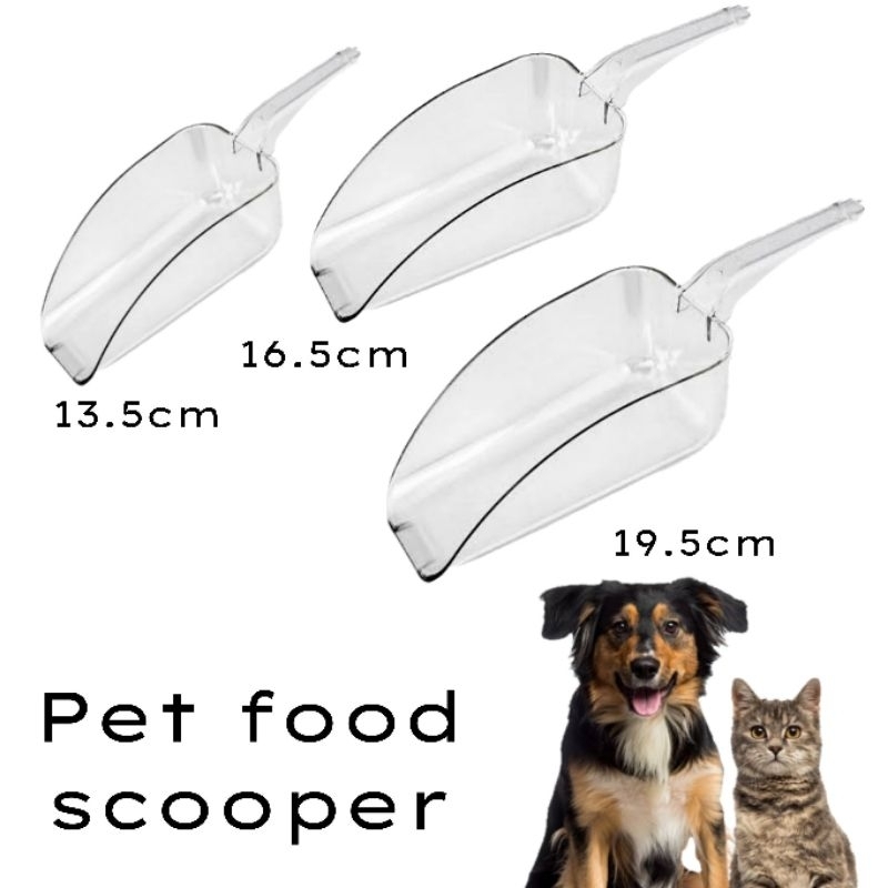 CLEAR PET FOOD SCOOPER FOR CATS AND DOGS glamfurryfrieds Shopee