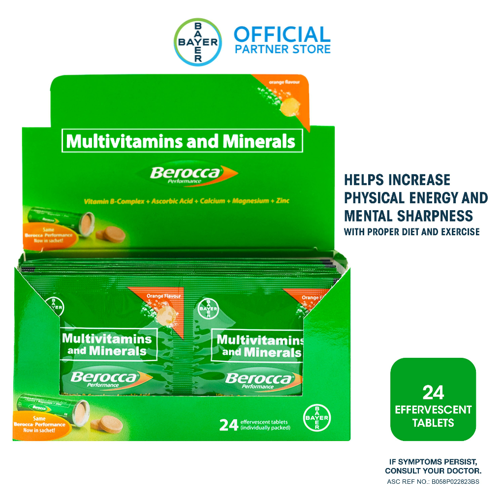 BEROCCA® Performance (Orange) Multivitamins + Minerals 24 Effervescent