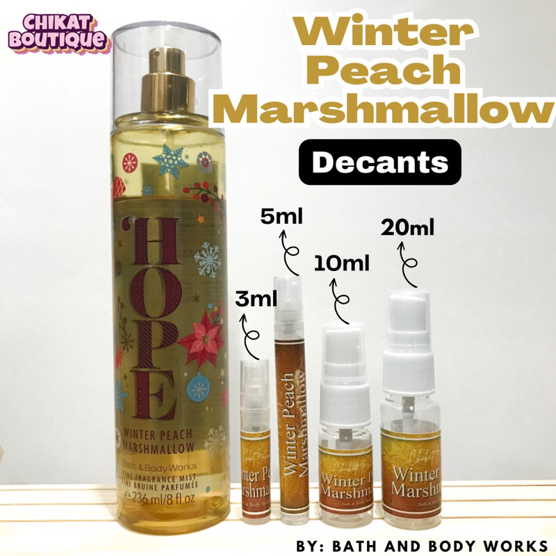 Winter Peach Marshmallow Bath & Body Works ( Decant / Takal Only