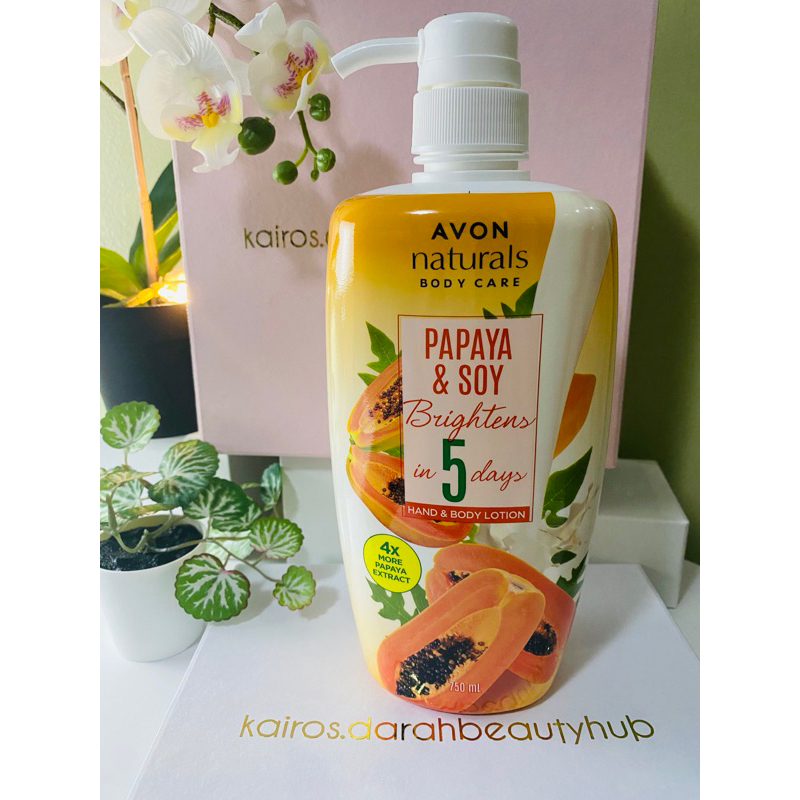 Avon Naturals Papaya &soy milk whitening lotion Shopee Philippines