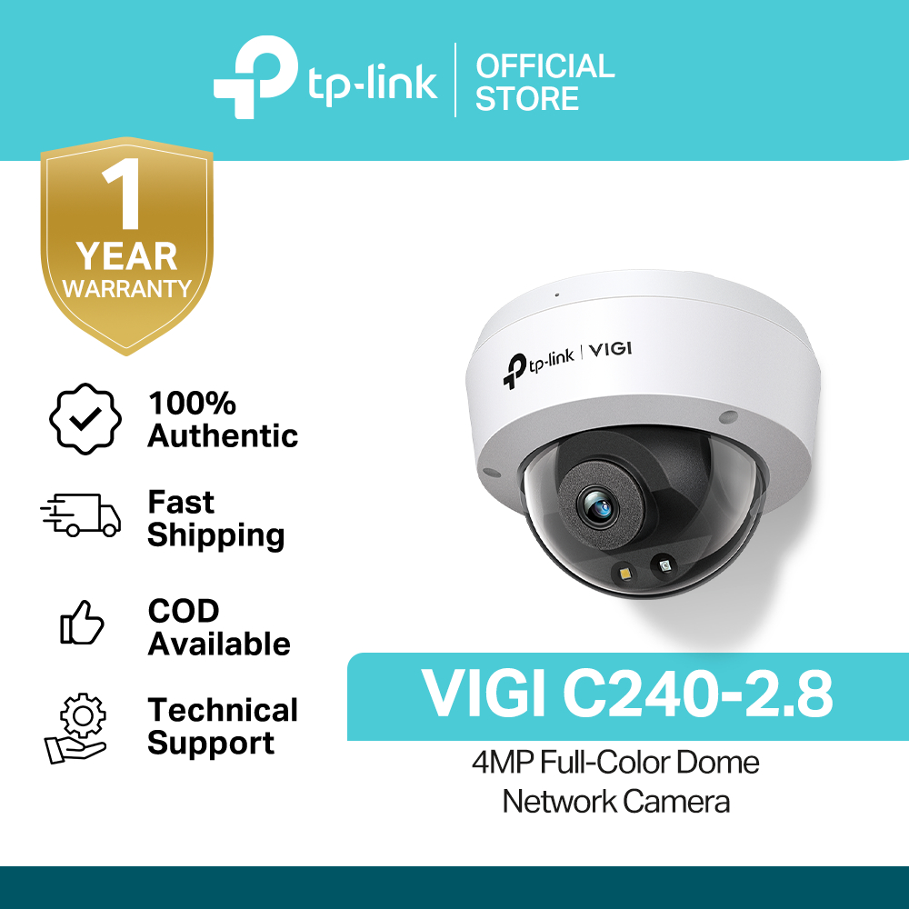 TP-Link VIGI C240 (2.8mm/4mm) VIGI 4MP Full-Color Dome Network Camera