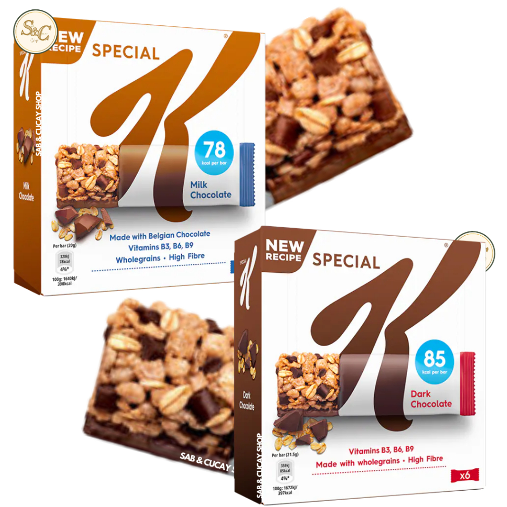 Kelloggs Special K Bars Milk Chocolate Dark Chocolate Bars Halal