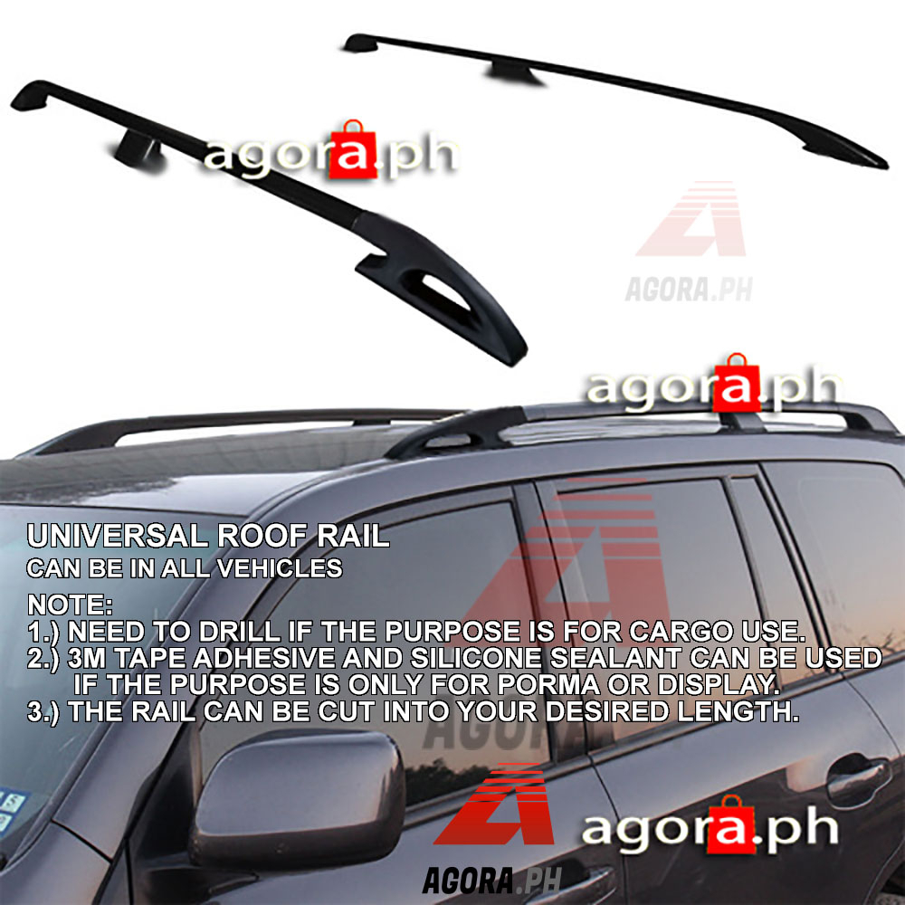 Universal Car Roof Rail BLACK Hard Steel 160 cm long or Can be Cut into