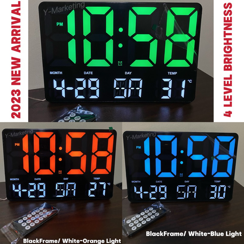 (0717) LED LARGE Display Digits With Remote Control Loud Alarm Clock ...