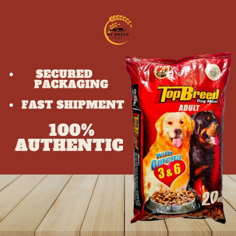 Top Breed Dog food for Adult Dry Dog food 20kg Shopee Philippines