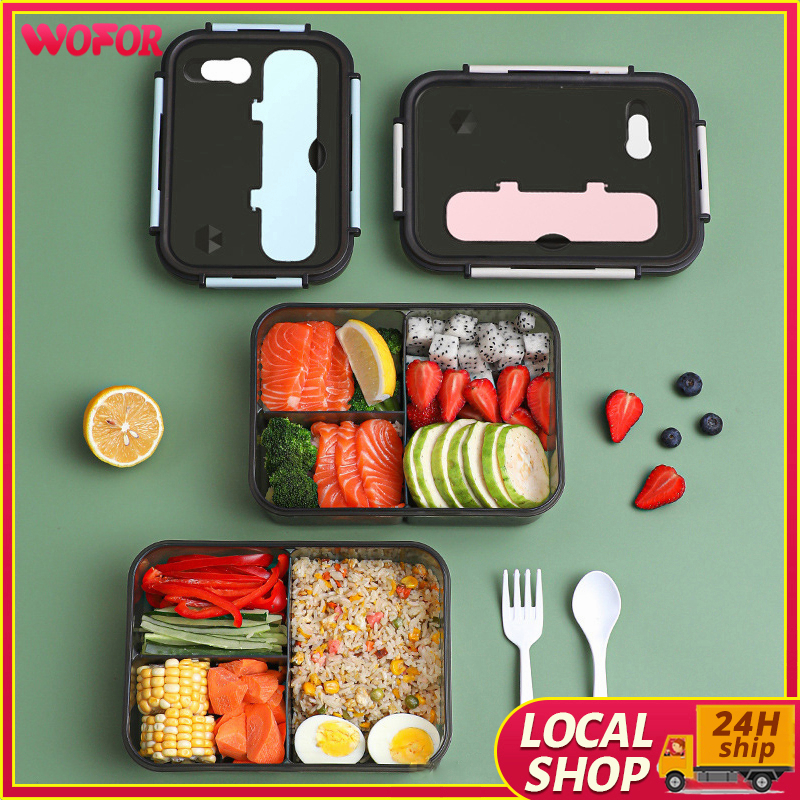 Lunch Box Student Lunch Box Outdoor Travel Lunch Box Microwave Heating Box Compartment Lunch Box