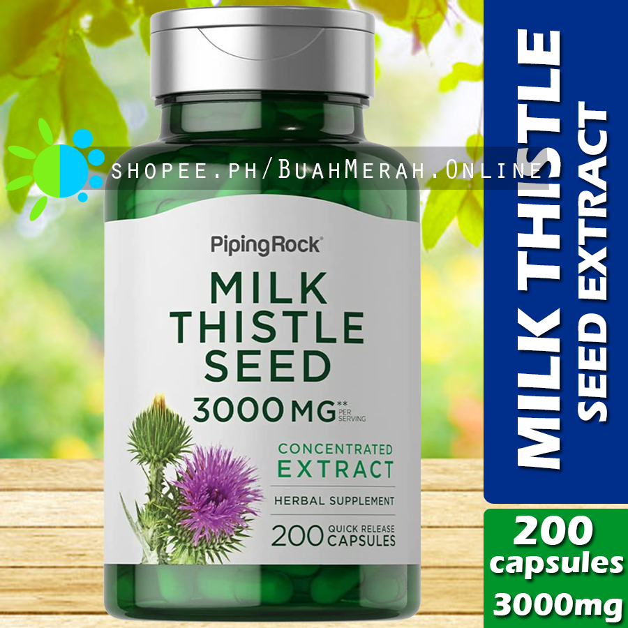 MILK THISTLE Seed Extract 3000mg (per Serving) x 200 Capsule Silymarin