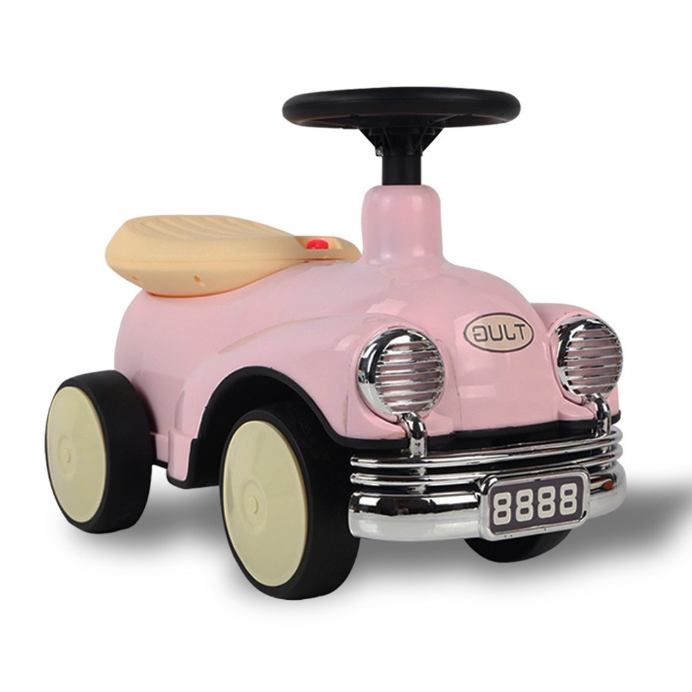Vintage Ride On Toy Cars Toddlers Retro Musical Lights Push Kids ...