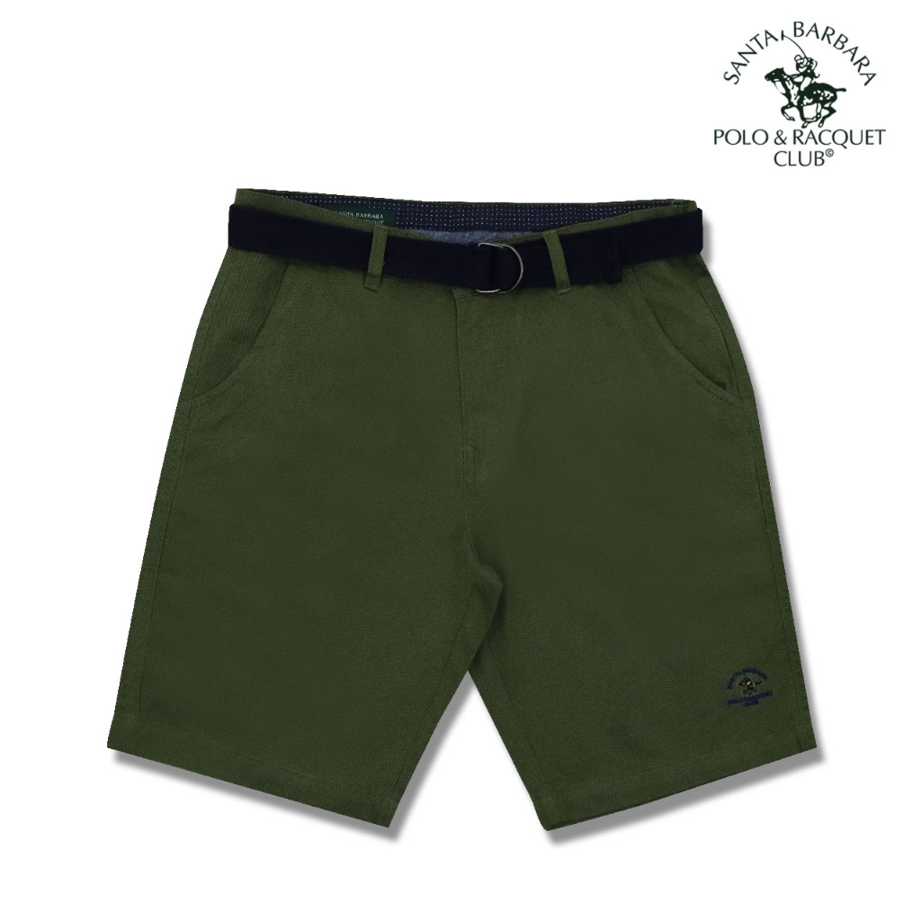 Santa Barbara Polo and Racquet Club Plain Fatigue Chino Shorts for Men W Belt Embroidered Logo Shopee Philippines