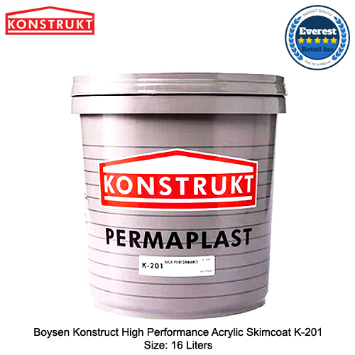 Boysen Konstrukt Permaplast High Performance Acrylic Skimcoat K201 16 Liters Shopee Philippines