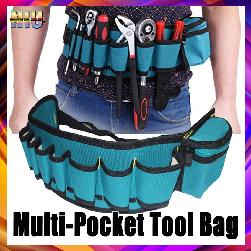Multi-Pockets Tool Bag Carpenter Rig Hammer Tool Bag Waist pockets Belt ...